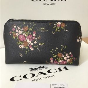 🌺 Authentic Coach Cosmetic Case 22 Floral Print
